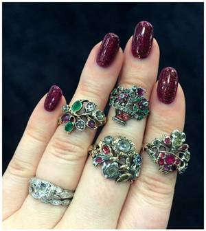 Georgian Vintage Porn - A collection of rare and exquisite Georgian diamond and gemstone  giardinetti rings from Lowther Antiques.