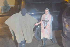 lil kim upskirt uncensored - Kanye West's Wife Bianca Censori Appears Naked Under Raincoat - XXL