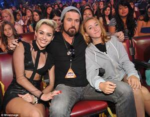 Miley And Billy Ray Porn - Miley Cyrus VMAs: Billy Ray Cyrus sits on Parents Television Council |  Daily Mail Online