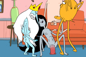 Adventure Time Cartoon Porn Cum - Rule 34 - 1girls 3boys adventure time animated black hair bukkake cartoon  network cum cum in mouth cum on body cum on breasts cumshot dog female finn  the human ice king jake