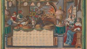 Ancient King Porn Paintings - A 1600s hand-colored etching of a pastry shop by Abraham Bosse The Getty  Research Institute