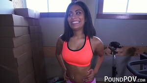 Latina Workout Porn - Adorable tiny Latina Monica Asis slammed hard at the gym - XVIDEOS.COM