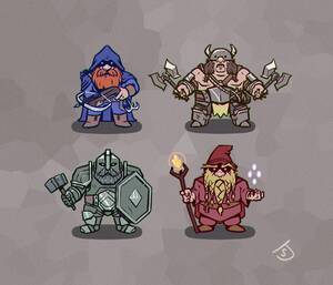 Fantasy Dwarf Porn - Made these dwarf lads by reimagining the DRG classes as more traditional  fantasy archetypes : r/DeepRockGalactic