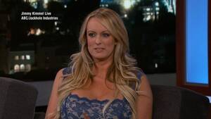 New Porn Star Interview - Porn star faces questions during Kimmel interview about alleged affair with  President Trump - ABC News