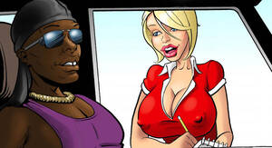 black on blonde cartoon porn - Hot n' Fast â€“ Hot Blonde Waitress â€“ Cartoon Porn Comics