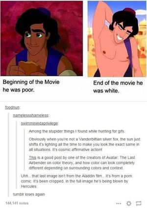Aladdin Gender Change Porn - Bullshit called on Aladdin.
