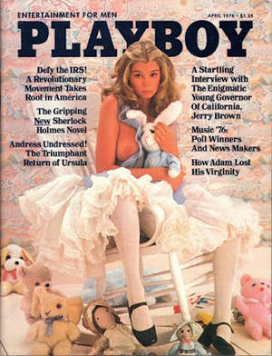 Alice 18 Magazine Porn - Right: Kristine gracing the cover of the April 1976 issue of Playboy  magazine. Despite the cover theme, giving the impression it could have been  a subtle ...
