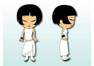 cartoon asian girls glasses nude - Asian Girl Cartoon