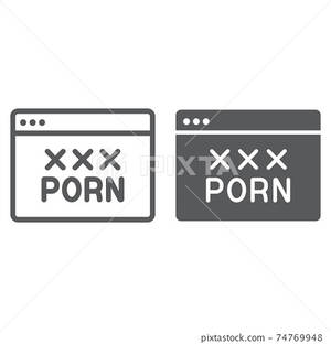Adult Sex Graphics - Porn line and glyph icon, sex and adult,... - Stock Illustration [74769948]  - PIXTA