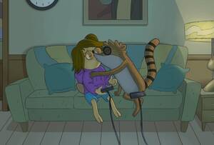 Eileen From Regular Show Porn - A quicker piece of Rigby and Eileen art. If it had fit into one of the  Rigleen Week prompts, perhaps Day 5: Memories : r/regularshow