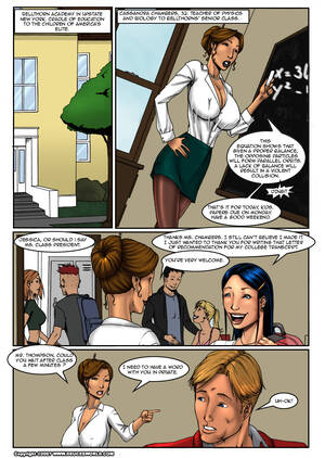 horny teacher porn cartoon - Teacher's Hard Lessons- DeucesWorld - Porn Cartoon Comics