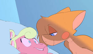 Furry Lesbian Porn Tongue - Lesbian fingering with a bit of heavy kissing