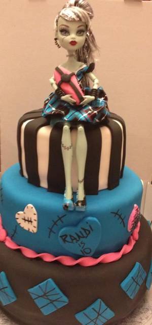 Monster High Frankie Stein Porn - Monster High Cake Frankie Stein. Oh My girls would loveeeeeeeeeeeee this!