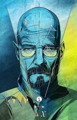 Bad Art Studios - Breaking Bad - Walter White Portrait by Cesar Moreno