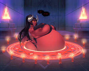 Female Supernatural Demon Porn - Rule 34 - belly big belly big breasts breasts demon demon girl demoness  female horns hyper pregnancy large breasts massive belly nipple bulge  pregnant red skin saburox thighs | 6064540