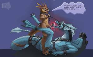 Bestiality Shark Porn - e621 altenia anthro anthro_on_feral bdsm bestiality bondage bound bridle  brown_body claws collar cum dinosaur dragon drooling