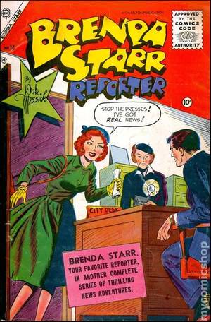 Brenda Starr Comic Strip Porn - Brenda Starr Reporter vol. 1 no. 14, published by Charlton Comics, United