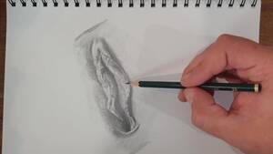 Cumshot Porn Pencil Drawings - Drawing a Sexy Vagina. Porn Art Video Number 1 - Pornhub.com