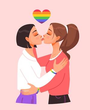 Hot Lesbian Lovers Making Love - Premium Vector | Lgbt lesbian couple kissing and hugging romantic sexual  relations between women lesbian lovers