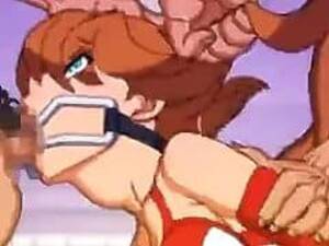 cheerleader anal hentai - Pixel Cheerleader Takes The Team : XXXBunker.com Porn Tube