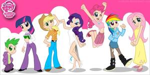Human Mane 6 Porn - 138484 - safe, artist:aeolus06, applejack, fluttershy, pinkie pie, rainbow  dash, rarity, spike, twilight sparkle, human, g4, clothes, dress, human  spike, humanized, mane seven, mane six, my little pony logo, skirt -  Derpibooru
