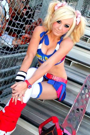 Anime Cosplay Caption - Juliet - Lolipop Chainsaw by Jessica Nigri.#Jessica Nigri#Cosplay