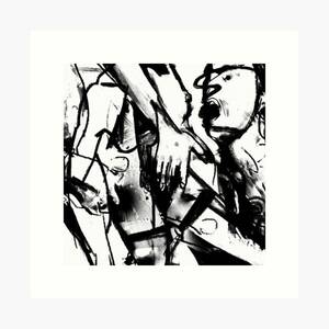 black erotic art threesome - Interracial Threesome Urban Modern Art Nude Woman Porn Black White Erotic\