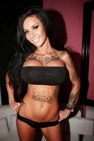 big tits stomach - cute sexy tattoo teen have amazing body and big boobs