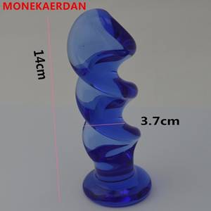 erotic anal beads - 14*3.7 CM Glass Anal Beads Butt Plug In Adult Games For Couples,Fetish