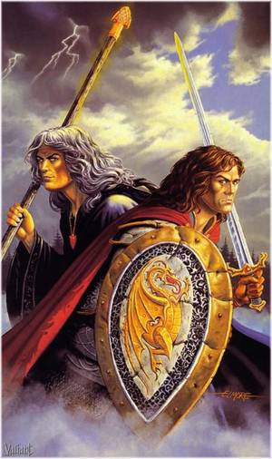 Dragonlance Porn - End-of-Year Elmore Dragonlance: Raistlin and Caramon