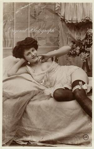 From The 1800s Vintage Porn Comics - Circa 1800's Victorian Topless Risque Photograph of Woman in Vintage  Lingerie, Remastered Wall Art, Downloadable - Etsy