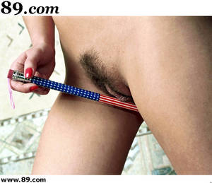 89.com Porn - US flag decorated pencil adjacent to a vulva. Photo from porn site 89.com,  2005-07.