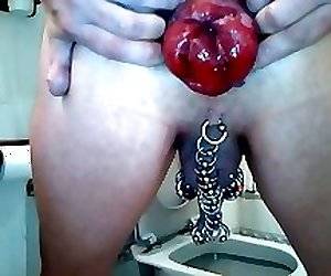 Extreme Piercing - big prolapse rosebud extreme piercings