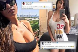 Ashley Smith Pornhub - PornHub fave Mia Khalifa shut down by NFL player JuJu Smith-Schuster after  she tried to lure him with saucy private Twitter messages