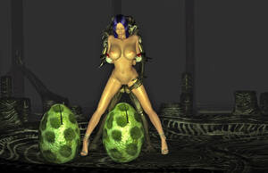 Alien Egg Porn - Busty alien girl used for breeding and hatching alien eggs |  3dwerewolfporn.com