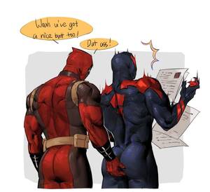 Deadpool Bondage - Deadpool Would Fold So Bad (by LKiKAi On Twitter) - Gay Porn Comic