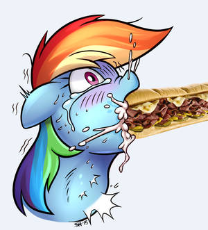 Mlp Throat Bulge Porn - #1088760 - artist:sorcerushorserus, blushing, crying, deepthroat, edit,  explicit description, explicit source, floppy ears, food, not porn, oral,  ...