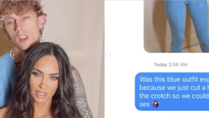 Megan Fox Nude Porn - Megan Fox and MGK Had Sex Through a Jumpsuit Hole