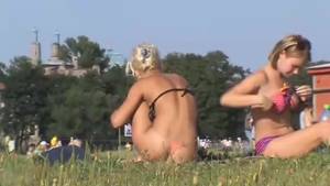 cam girl public sex - Hidden voyeur camera in public girl in sexy thong is caught