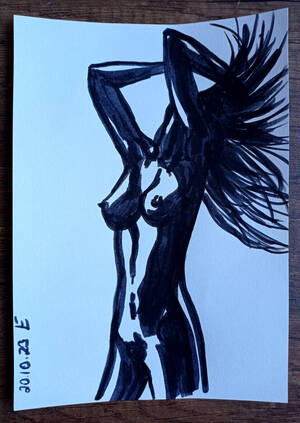 fine art erotic videos - Original Drawing Erotic Female Body Graphics Art Sketch Marker  Illustration... | eBay