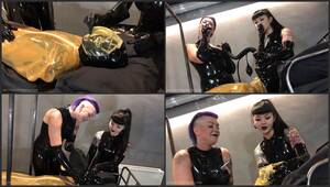 breath play femdom in latex - Mistress Patricia - Rubber breathplay with Lady Valeska | Hot Femdom