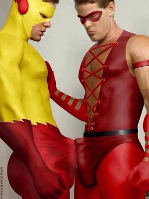 Male Cosplay Gay Porn - â€œ Sexy Hot Men - Halloween is Coming â€“ â€ â€œFlash and another Super Hero  checking each other outâ€
