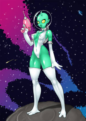 cartoon science fiction nudity - Retro Alien Redesign by Sleeponaut