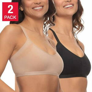 huge bra black girls - Felina Ladies' Side Smoothing Seamless Adjustable Bra 2 Pack Size: L,  Color: Black/Nude - Walmart.com
