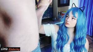 Blue Hair Teen - Free Prone Bone Screw and Creampie for Cute Teen with Blue Hair Porn Video  HD