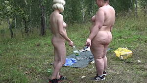 Bbw Lesbian Voyeur - Voyeur spying on lesbians in nature. BBW with a big butt and her slender  girlfriend with a hairy cunt wash in a clearing after sexual fun. Amateur  fetish. - XVIDEOS.COM
