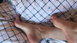 blue bare feet - In Bed with My Bare Feet and Fresh Blue Pedicure MiaNyx Foot Fetish and Toes  Tease Porn Video - Rexxx