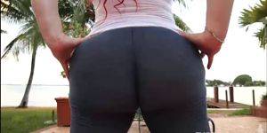 big ass yoga - Big Booty Redhead MILF Fucks In Yoga Pants