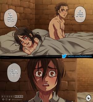 Attack On Titan Porn Comic - Rule 34 - 1boy 2girls after rape after sex attack on titan bed sheet black  hair brown hair caught caught in the act comic crying dialogue english text  eren jaeger female gabi