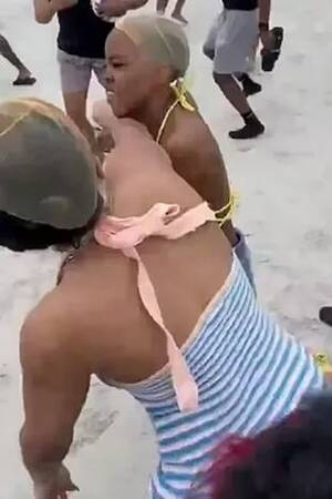 naked beach huge - Florida spring break chaos as bikini-clad women brawl on beach and party in  streets - The Mirror US